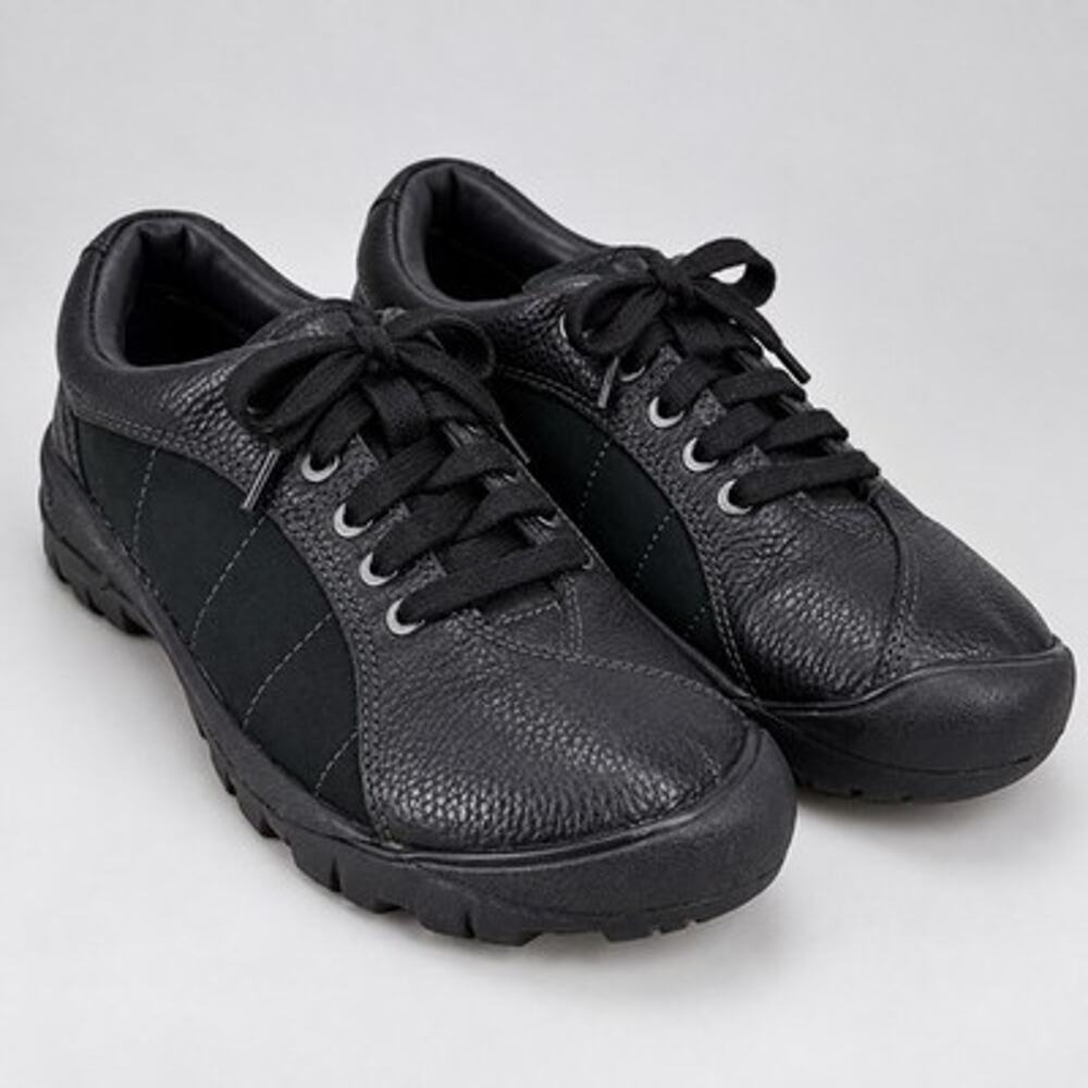 KEEN Presidio Shoes Women’s 10 Black Leather Casual Work Walking Low Top 1011400
